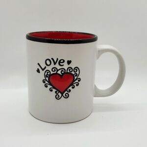 Love Mug red glazed heart's Christian art gifts Valentines Day